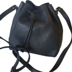 Portland Leather Goods New Pebbled Black Large Bucket Bag